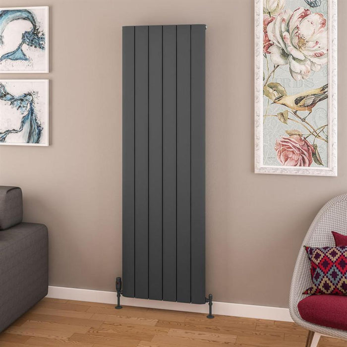 Eastbrook Withington Aluminium Vertical Designer Radiator - Matt Anthracite