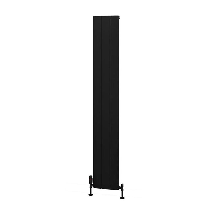 Eastbrook Withington Aluminium Vertical Designer Radiator - Matt Black