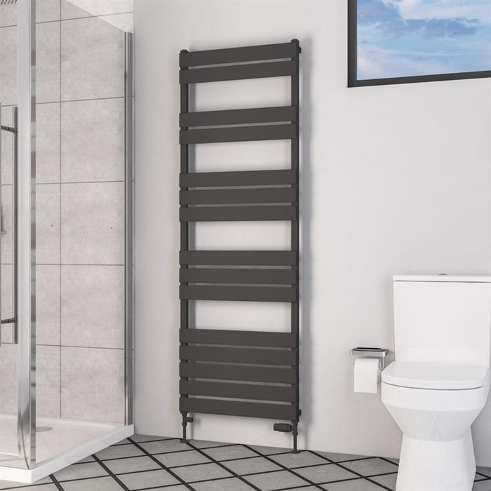 Eastbrook Deddington Vertical Designer Heated Towel Rail - Matt Anthracite