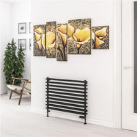Eastbrook Murano Horizontal Designer Radiator - Matt Black