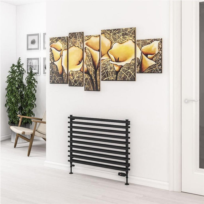 Eastbrook Murano Horizontal Designer Radiator - Matt Black