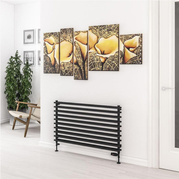 Eastbrook Murano Horizontal Designer Radiator - Matt Black
