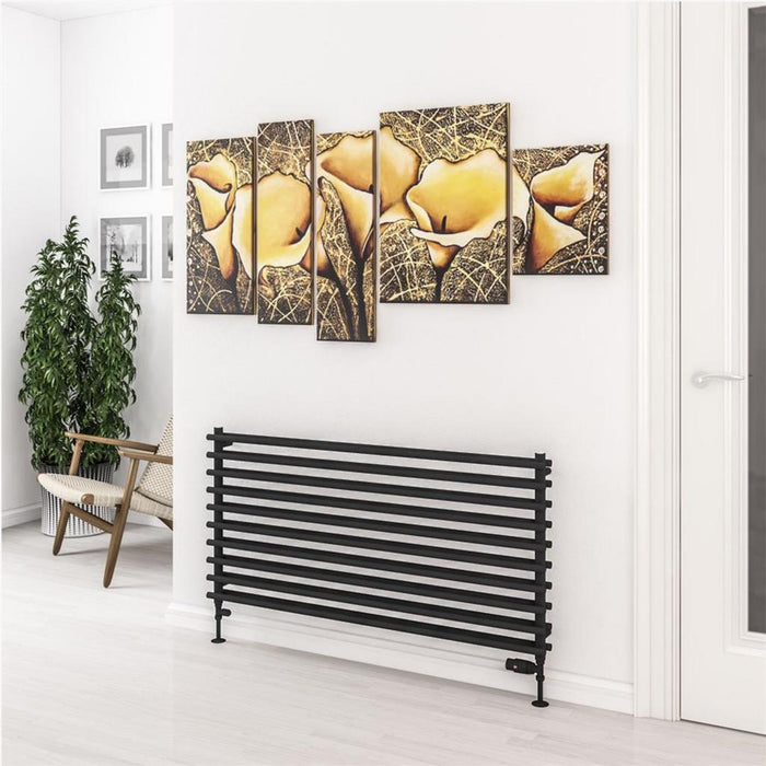 Eastbrook Murano Horizontal Designer Radiator - Matt Black