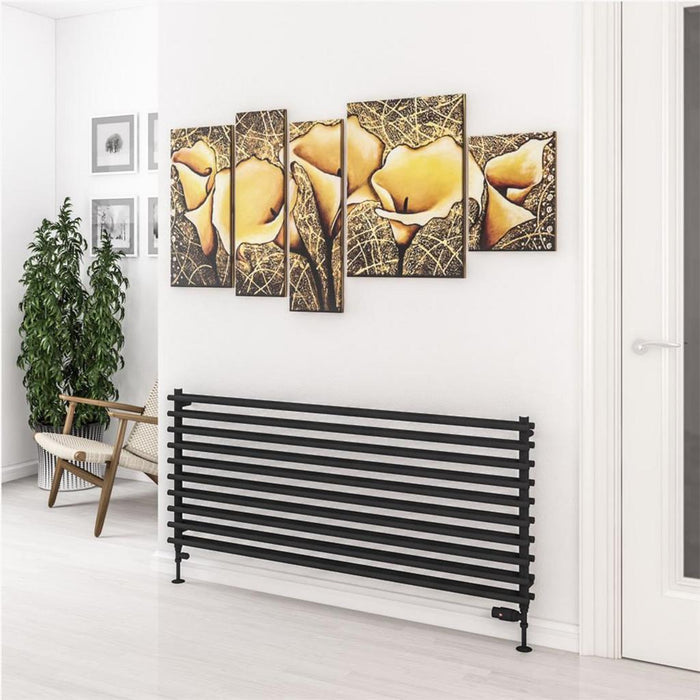 Eastbrook Murano Horizontal Designer Radiator - Matt Black