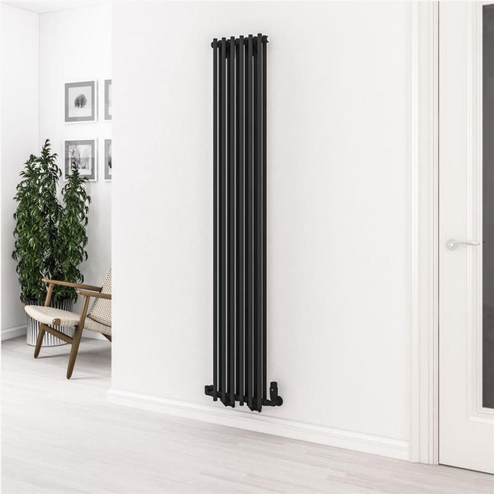 Eastbrook Murano Vertical Designer Radiator - Matt Black