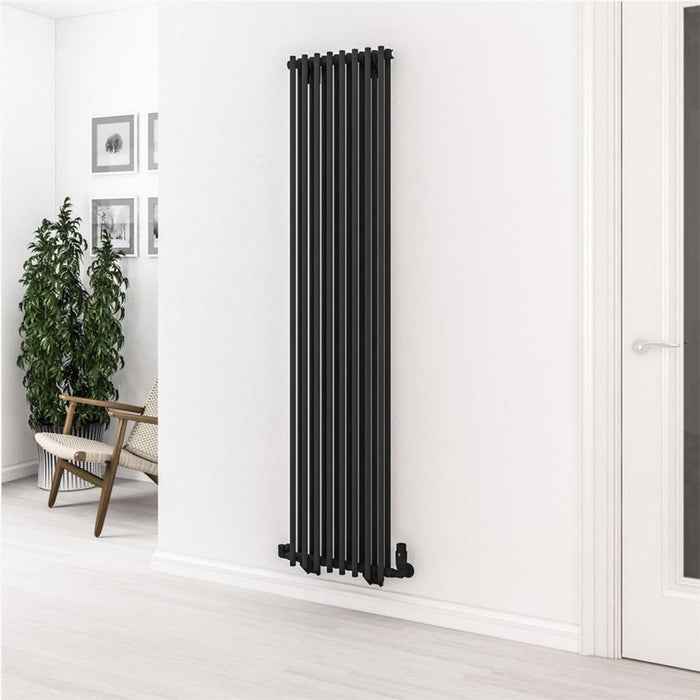 Eastbrook Murano Vertical Designer Radiator - Matt Black