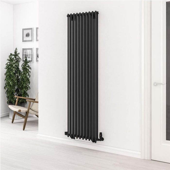Eastbrook Murano Vertical Designer Radiator - Matt Black