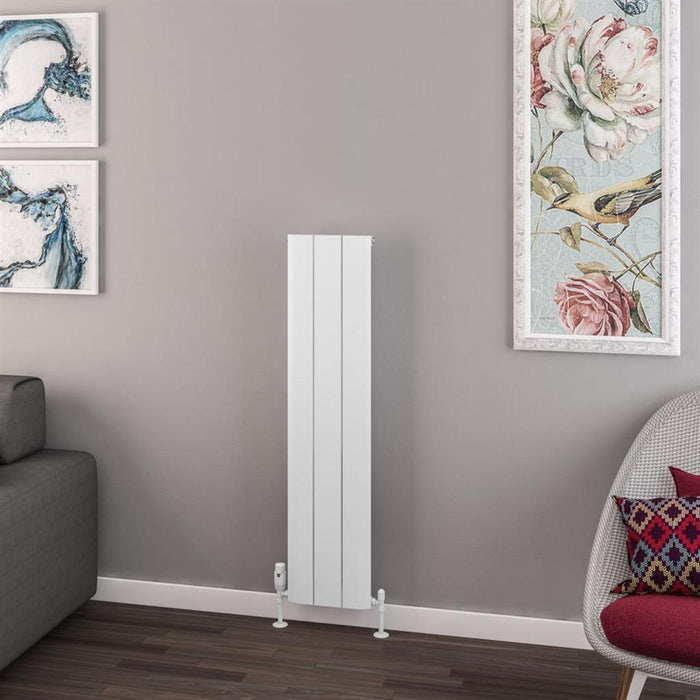 Eastbrook Withington Aluminium Vertical Designer Radiator - Matt White