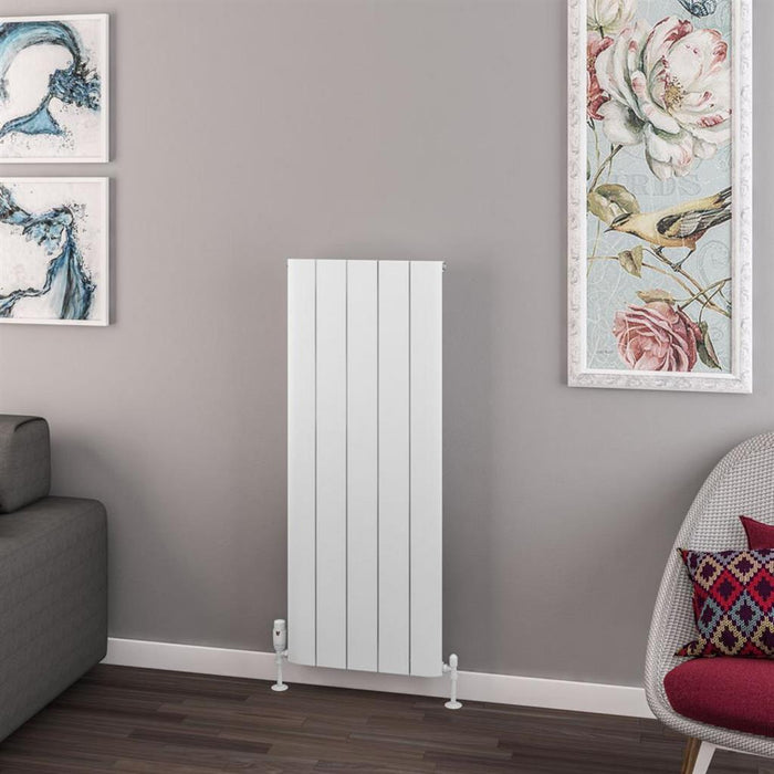Eastbrook Withington Aluminium Vertical Designer Radiator - Matt White