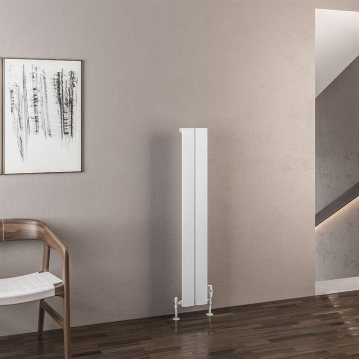 Eastbrook Malmesbury Aluminium Vertical Designer Radiator - Matt White