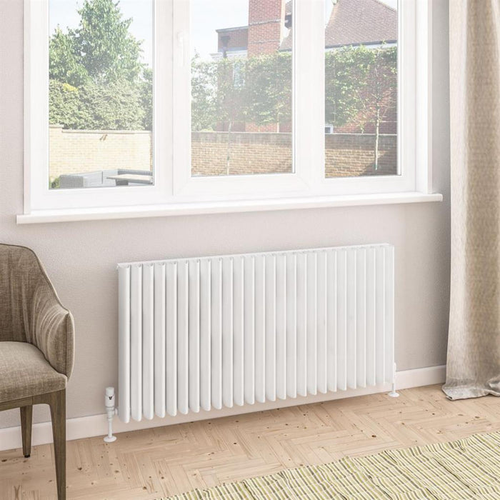 Eastbrook Witney Horizontal Aluminium Designer Radiator - Matt White