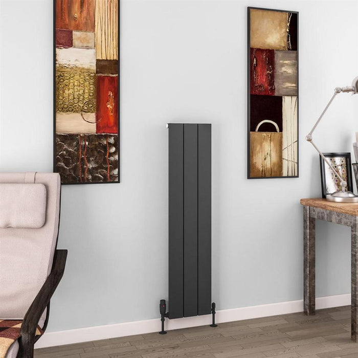 Eastbrook Charlton Aluminium Vertical Designer Radiator - Matt Anthracite