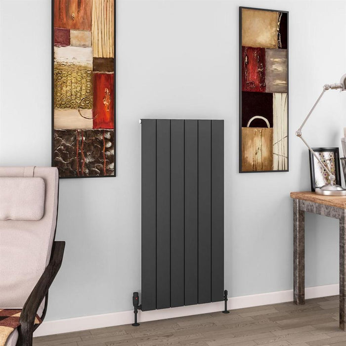Eastbrook Charlton Aluminium Vertical Designer Radiator - Matt Anthracite