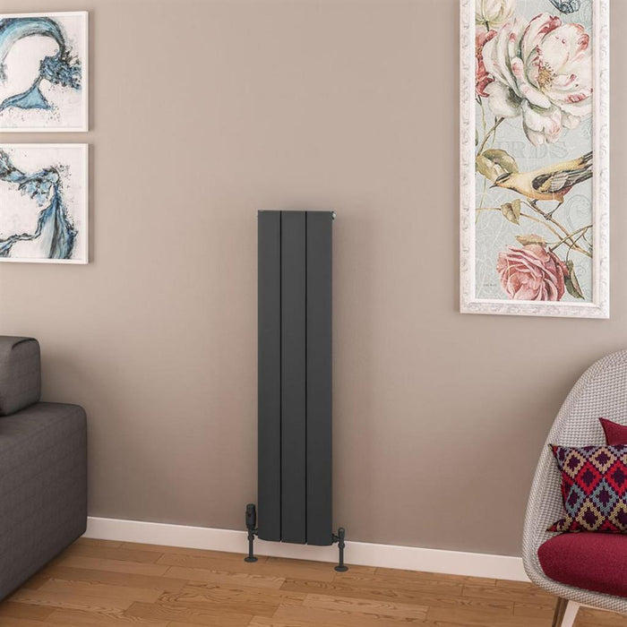 Eastbrook Withington Aluminium Vertical Designer Radiator - Matt Anthracite