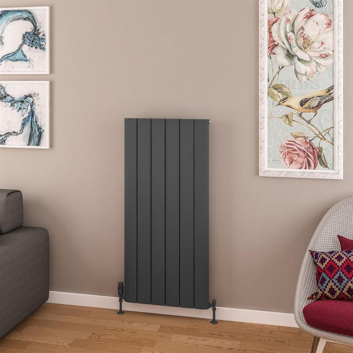 Eastbrook Withington Aluminium Vertical Designer Radiator - Matt Anthracite