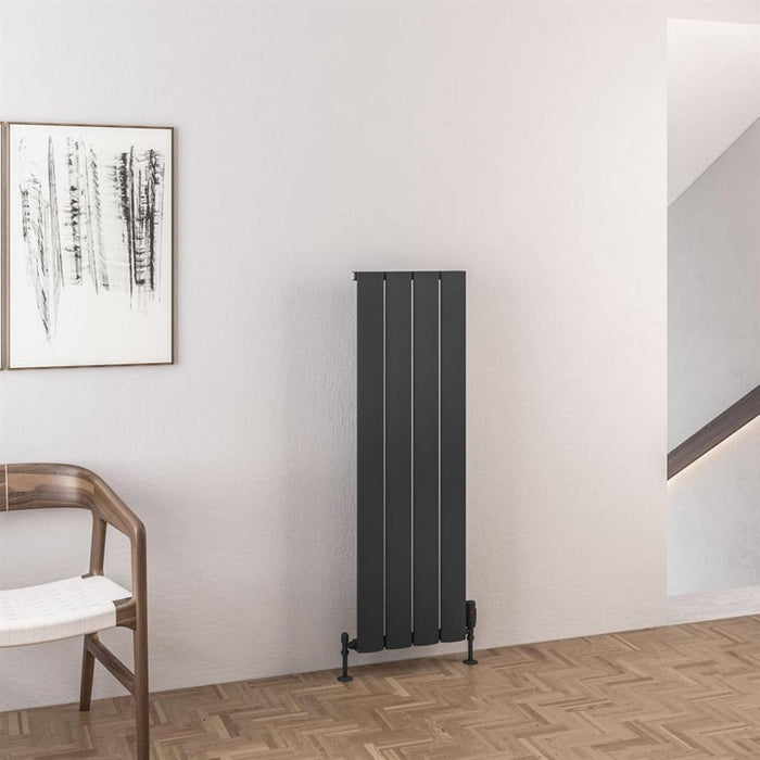 Eastbrook Malmesbury Aluminium Vertical Designer Radiator - Matt Anthracite