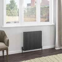 Eastbrook Witney Horizontal Aluminium Designer Radiator - Matt Anthracite
