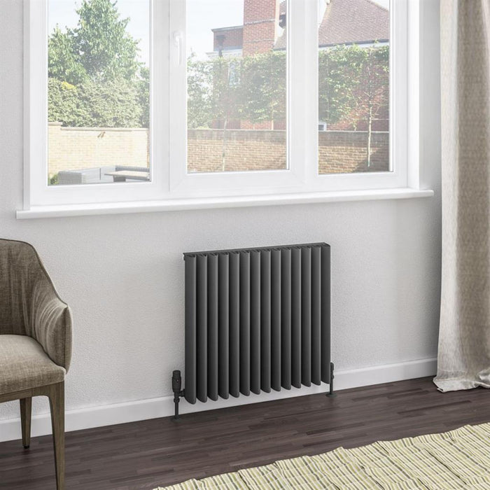 Eastbrook Witney Horizontal Aluminium Designer Radiator - Matt Anthracite