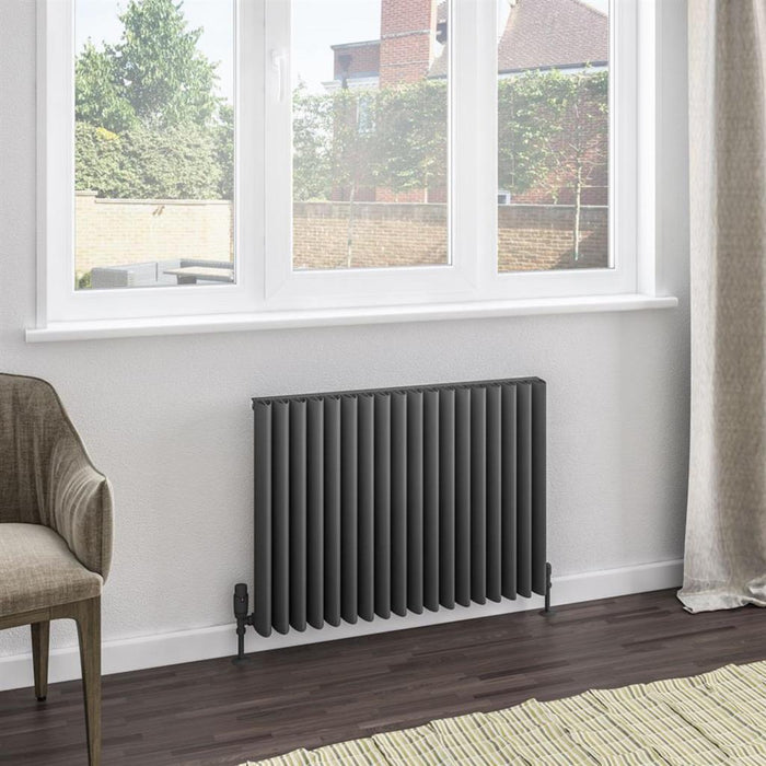 Eastbrook Witney Horizontal Aluminium Designer Radiator - Matt Anthracite
