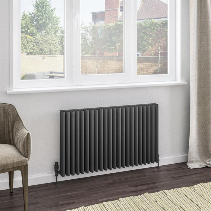 Eastbrook Witney Horizontal Aluminium Designer Radiator - Matt Anthracite
