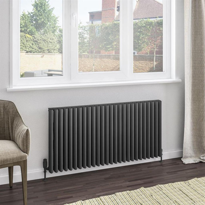 Eastbrook Witney Horizontal Aluminium Designer Radiator - Matt Anthracite