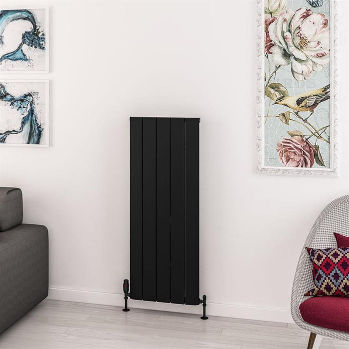 Eastbrook Withington Aluminium Vertical Designer Radiator - Matt Black