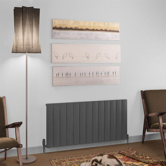 Eastbrook Tordino Aluminium Horizontal Radiator - Matt Anthracite