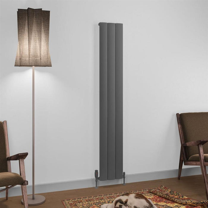 Eastbrook Tordino Aluminium Vertical Radiator - Matt Anthracite