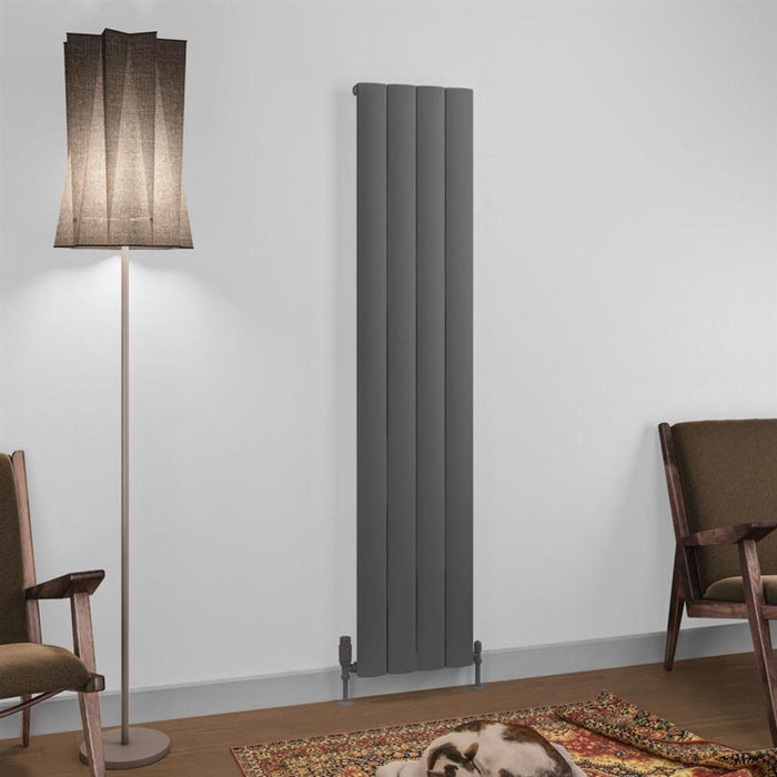 Eastbrook Tordino Aluminium Vertical Radiator - Matt Anthracite