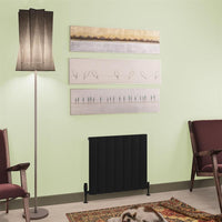 Eastbrook Tordino Aluminium Horizontal Radiator - Matt Black