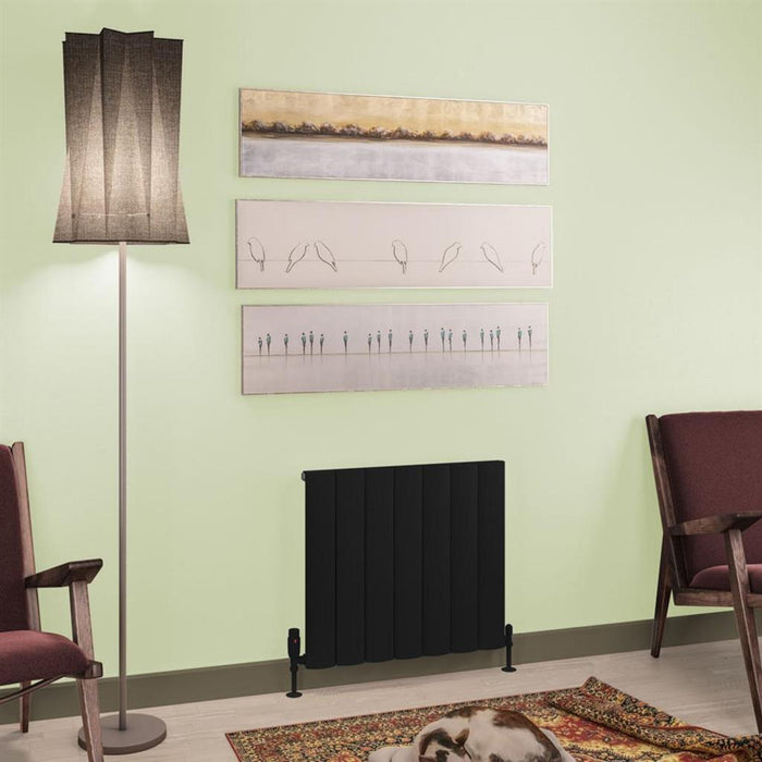 Eastbrook Tordino Aluminium Horizontal Radiator - Matt Black