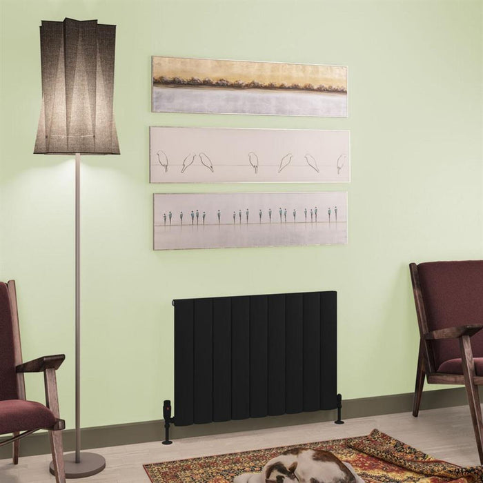 Eastbrook Tordino Aluminium Horizontal Radiator - Matt Black