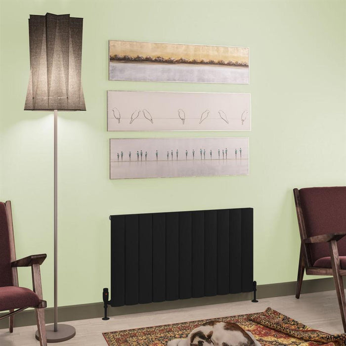 Eastbrook Tordino Aluminium Horizontal Radiator - Matt Black