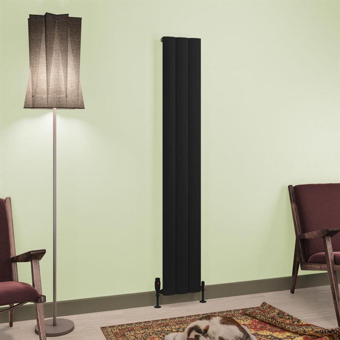 Eastbrook Tordino Aluminium Vertical Radiator - Matt Black