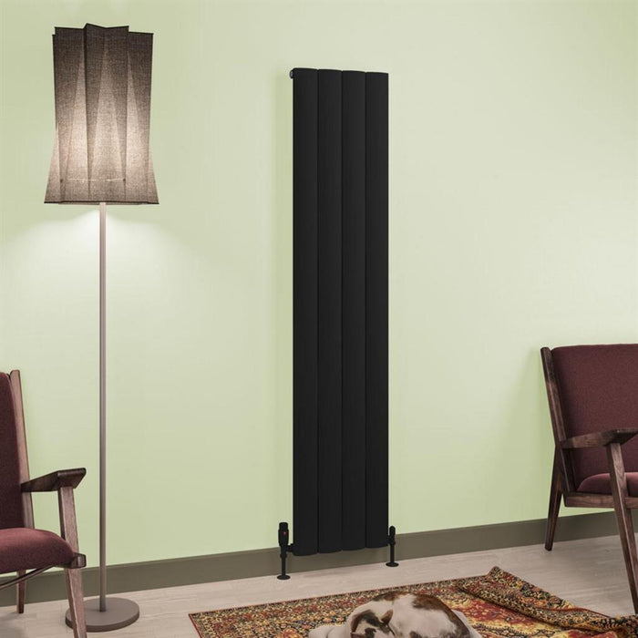Eastbrook Tordino Aluminium Vertical Radiator - Matt Black