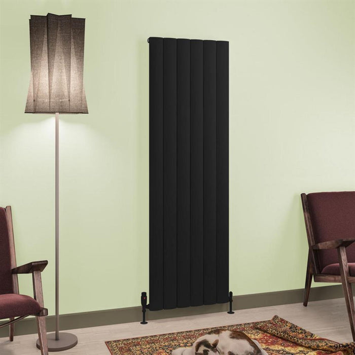 Eastbrook Tordino Aluminium Vertical Radiator - Matt Black