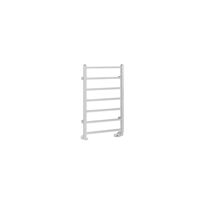 Eastbrook Tuscan Vertical Square Straight Heated Towel Rail - Gloss White