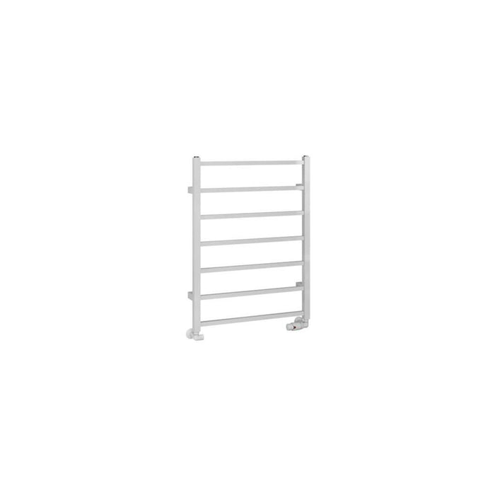 Eastbrook Tuscan Vertical Square Straight Heated Towel Rail - Gloss White