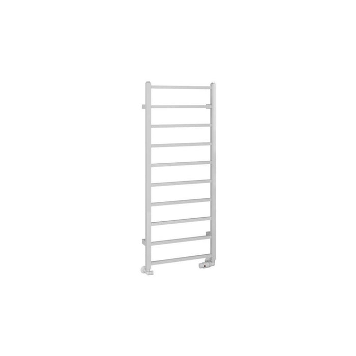 Eastbrook Tuscan Vertical Square Straight Heated Towel Rail - Gloss White
