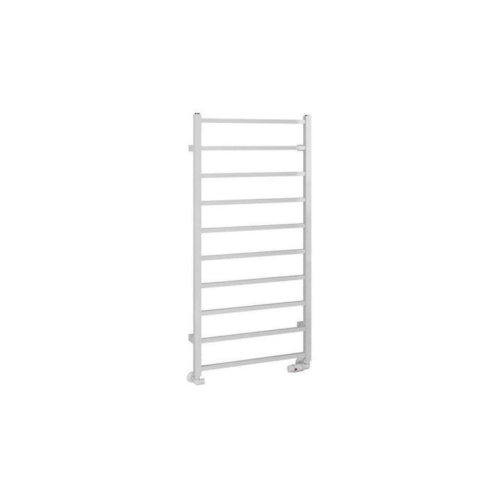 Eastbrook Tuscan Vertical Square Straight Heated Towel Rail - Gloss White