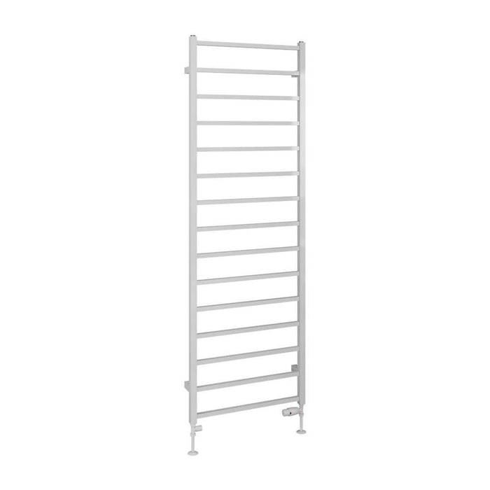 Eastbrook Tuscan Vertical Square Straight Heated Towel Rail - Gloss White