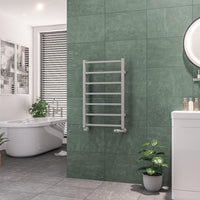 Eastbrook Tuscan Vertical Square Straight Heated Towel Rail - Matt Grey