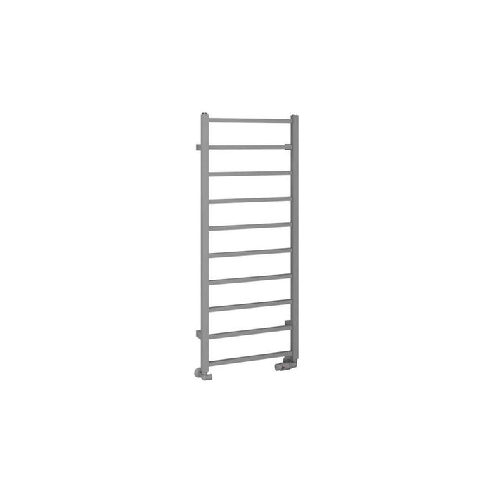 Eastbrook Tuscan Vertical Square Straight Heated Towel Rail - Matt Grey