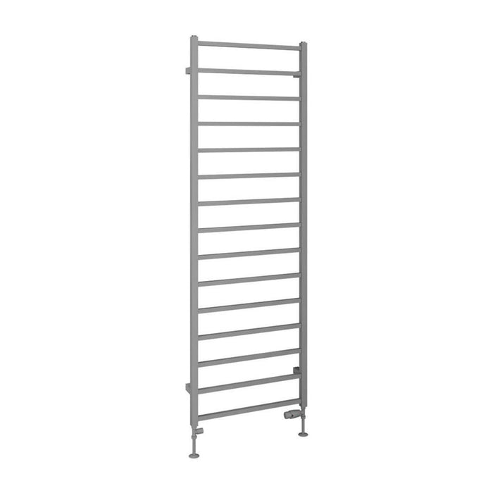 Eastbrook Tuscan Vertical Square Straight Heated Towel Rail - Matt Grey