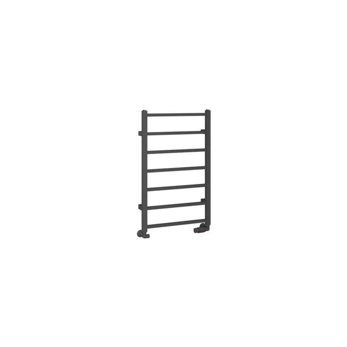Eastbrook Tuscan Vertical Square Straight Heated Towel Rail - Matt Anthracite