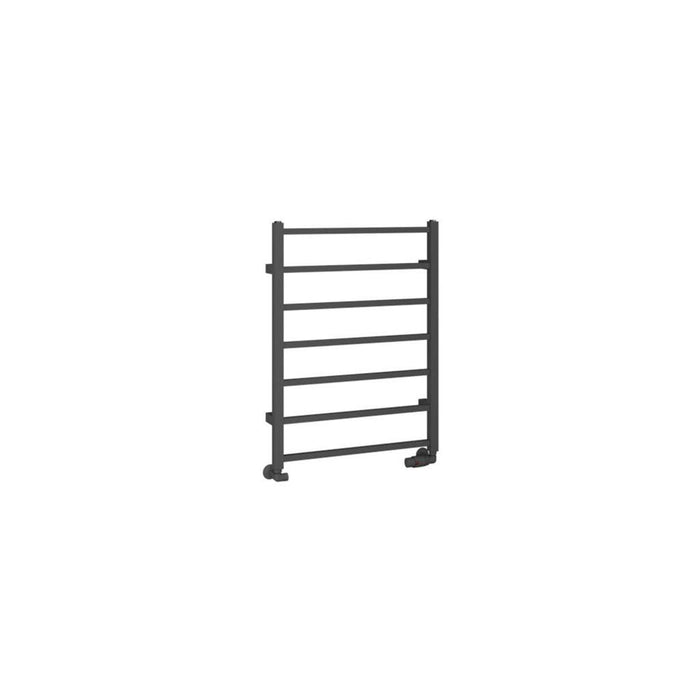 Eastbrook Tuscan Vertical Square Straight Heated Towel Rail - Matt Anthracite