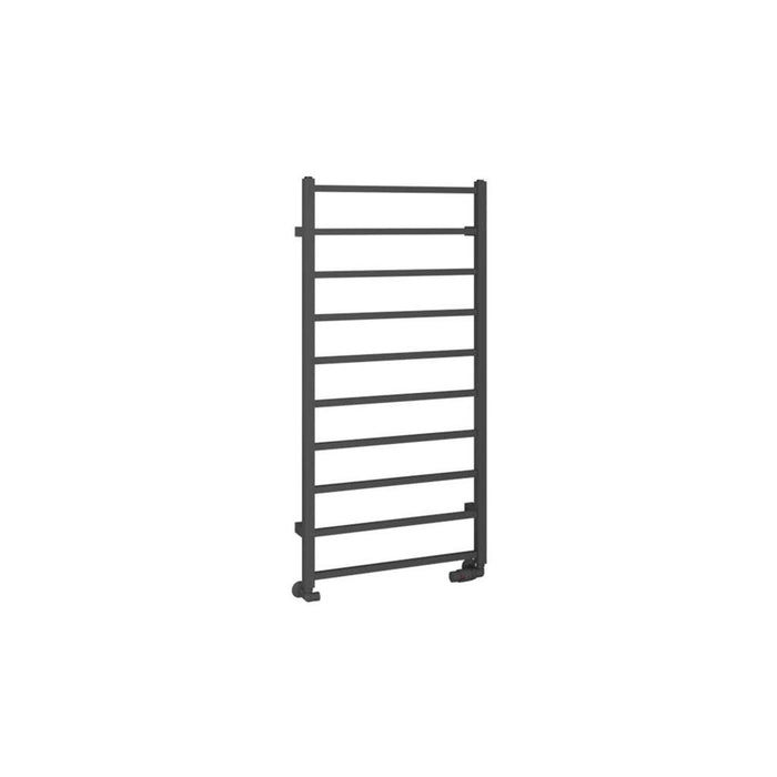 Eastbrook Tuscan Vertical Square Straight Heated Towel Rail - Matt Anthracite