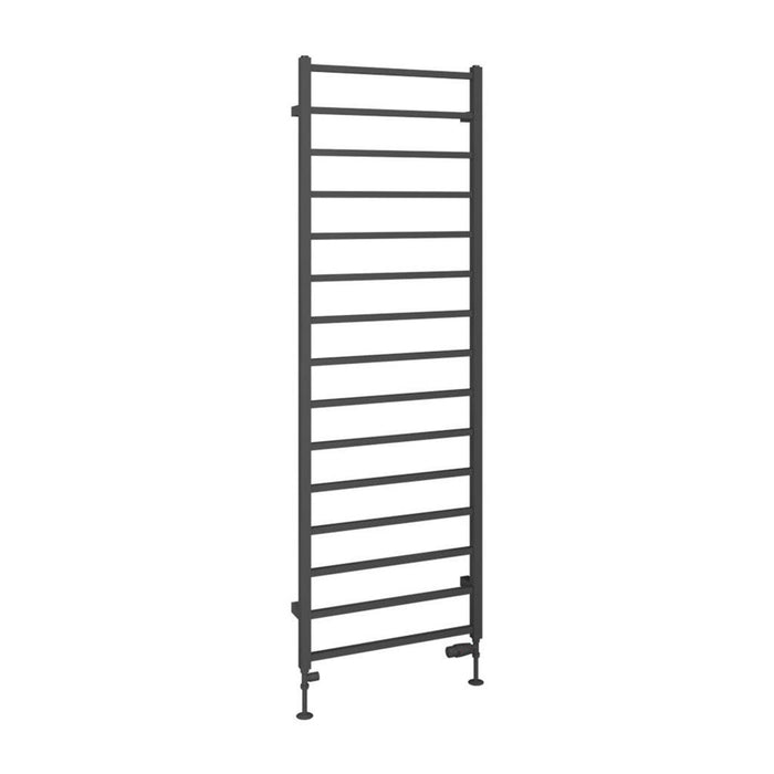 Eastbrook Tuscan Vertical Square Straight Heated Towel Rail - Matt Anthracite