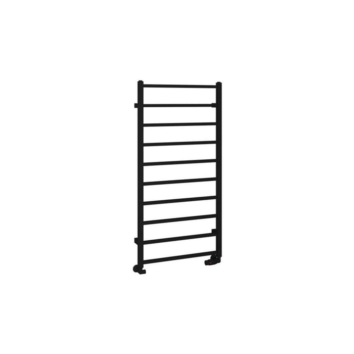 Eastbrook Tuscan Vertical Square Straight Heated Towel Rail - Matt Black