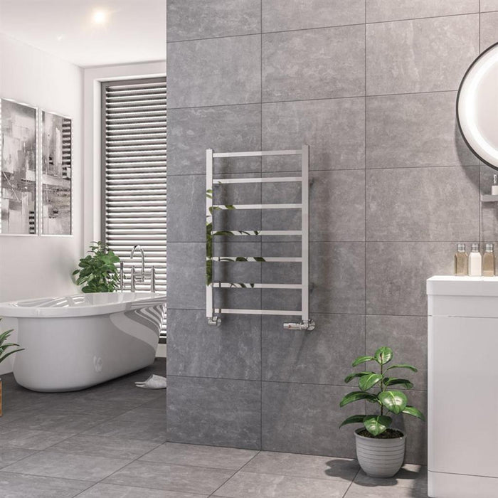 Eastbrook Tuscan Vertical Square Straight Heated Towel Rail - Chrome